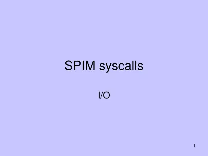 spim syscalls