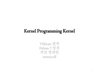 kernel programming kernel