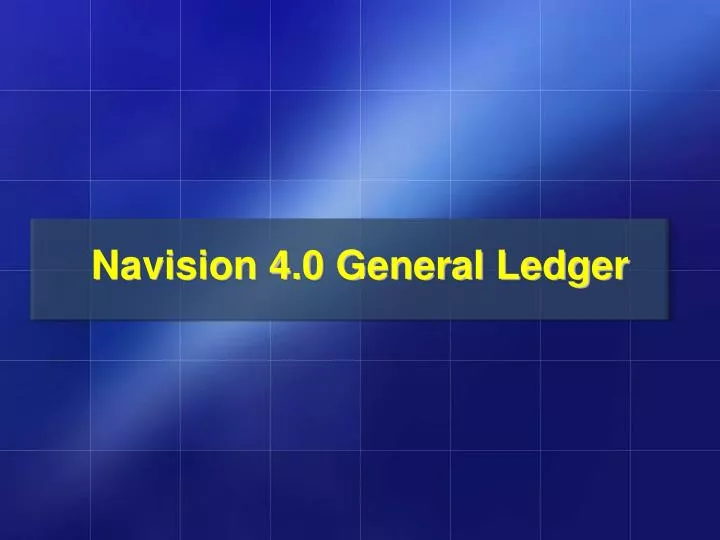 navision 4 0 general ledger