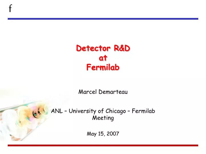 detector r d at fermilab