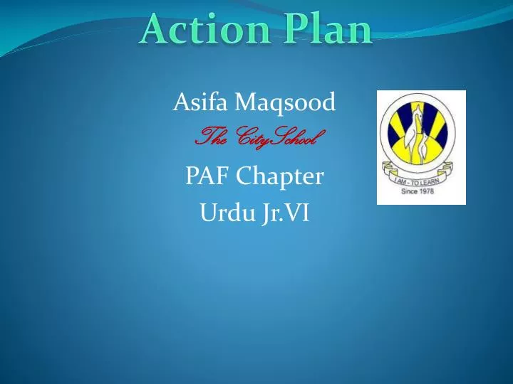 asifa maqsood the cityschool paf chapter urdu jr vi
