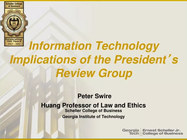 information technology implications of the president s review group