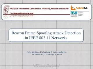 Beacon Frame Spoofing Attack Detection in IEEE 802.11 Networks