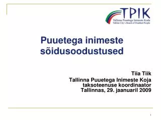 puuetega inimeste s idusoodustused