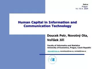 Human Capital in Information and Communication Technology