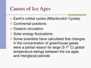 Causes of Ice Ages