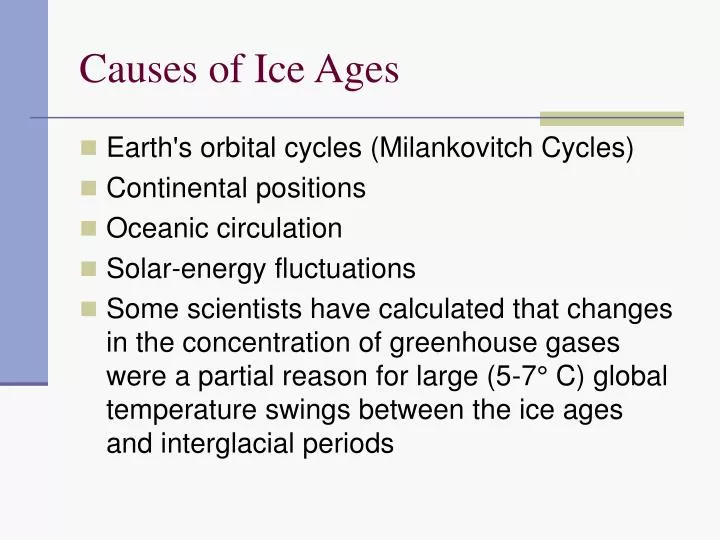 causes of ice ages