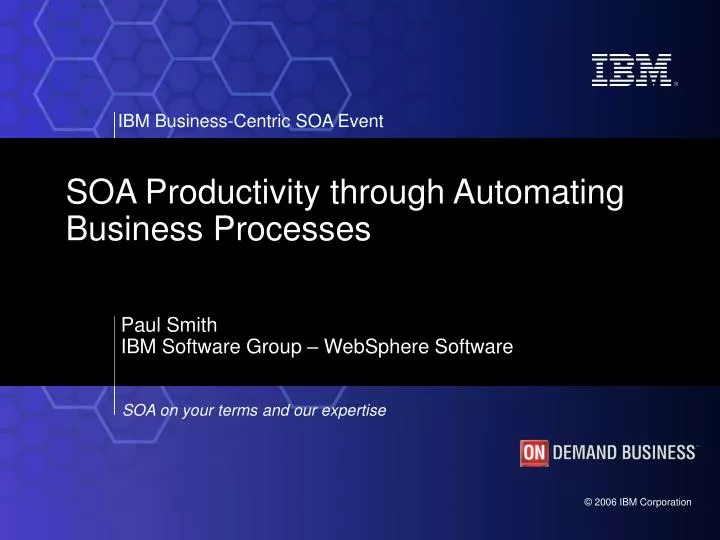 soa productivity through automating business processes