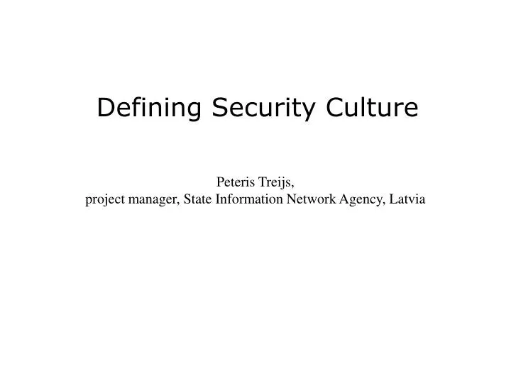 defining security culture