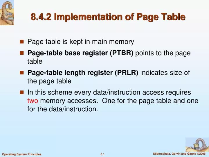 8 4 2 implementation of page table