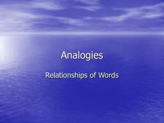 analogies