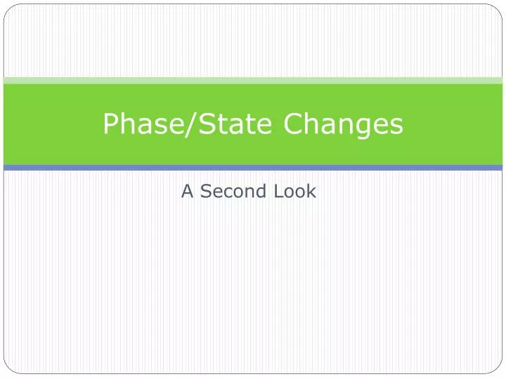 phase state changes