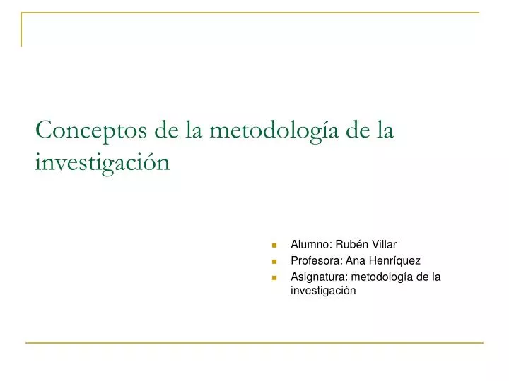 conceptos de la metodolog a de la investigaci n