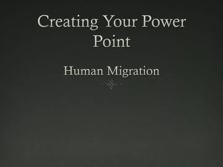 creating your power point