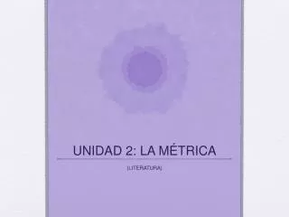 unidad 2 la m trica