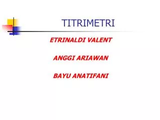 titrimetri