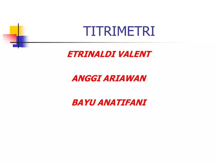 titrimetri