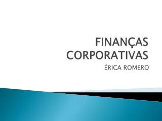 finan as corporativas