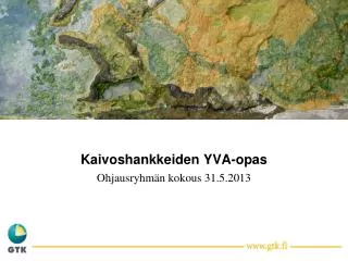 kaivoshankkeiden yva opas