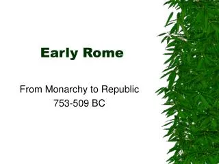 Early Rome