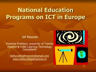 National Education Programs on ICT in Europe