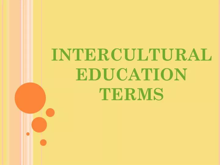 intercultural education terms