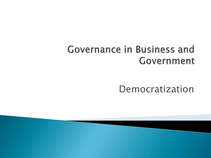 governance in business and government