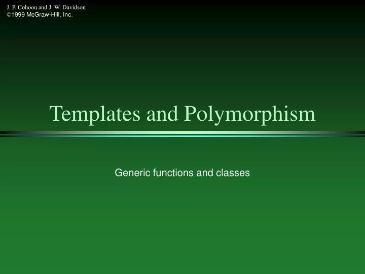 templates and polymorphism