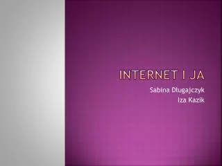 internet i ja