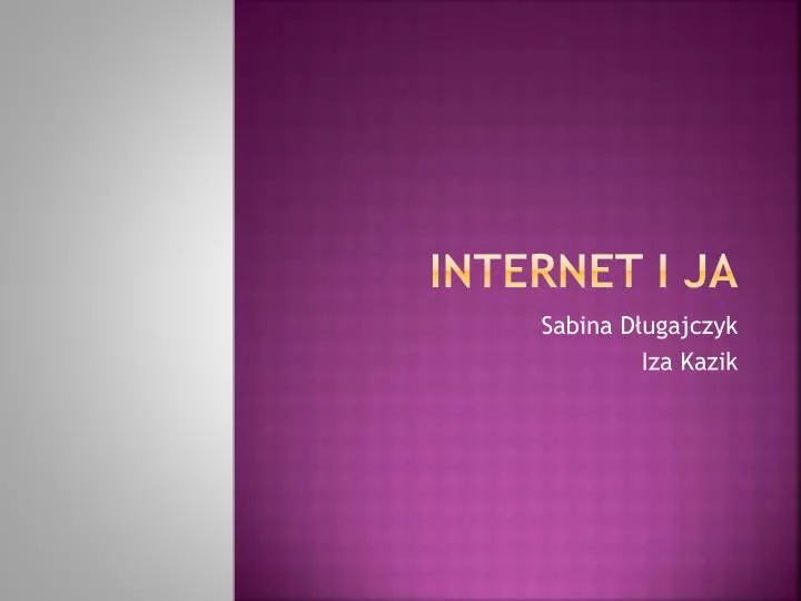 internet i ja