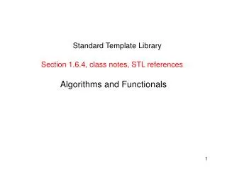 Algorithms and Functionals