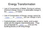 PPT - Energy Transfer vs. Energy Transformation PowerPoint Presentation ...