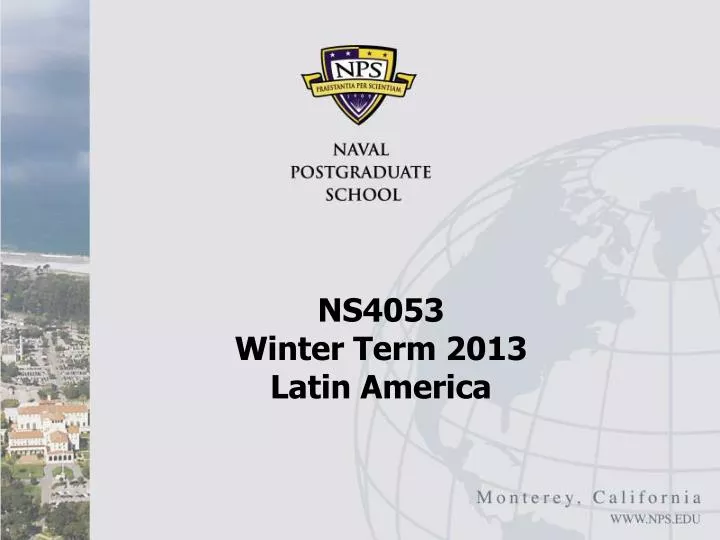 ns4053 winter term 2013 latin america