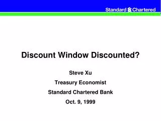 Discount Window Discounted?