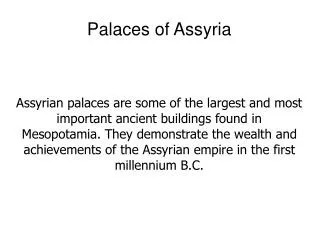 Palaces of Assyria