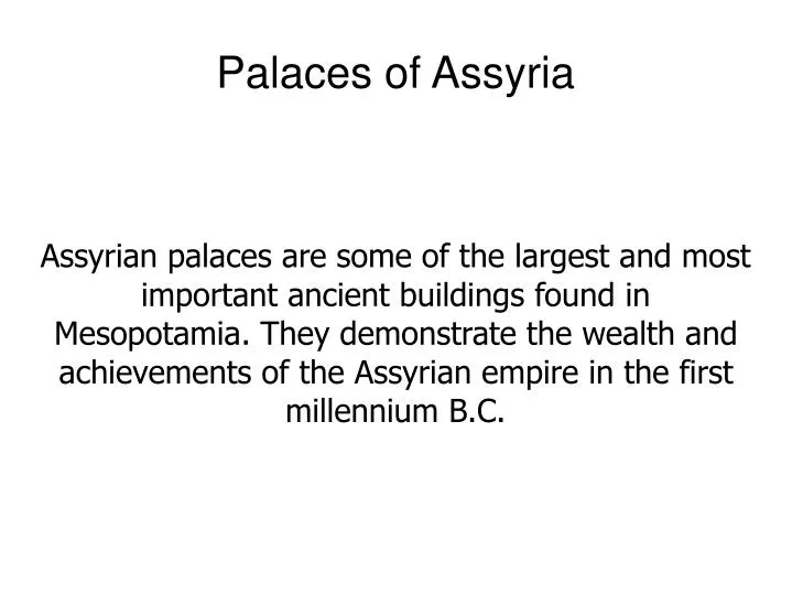 palaces of assyria
