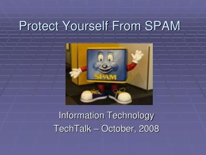 protect yourself from spam