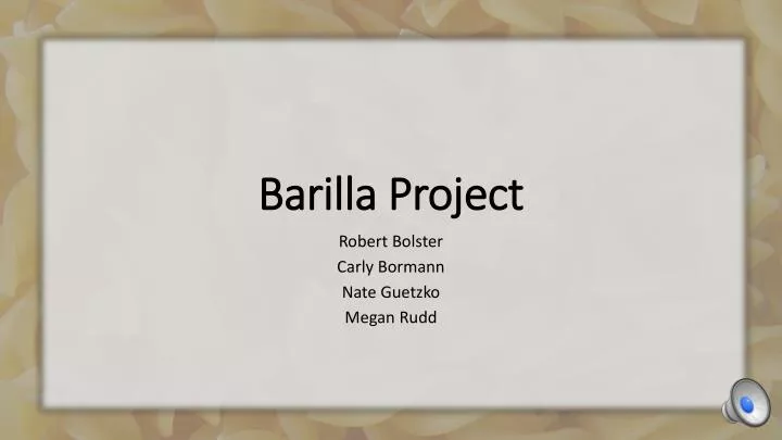 barilla project