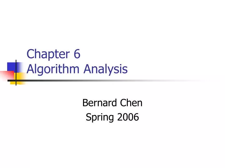 chapter 6 algorithm analysis