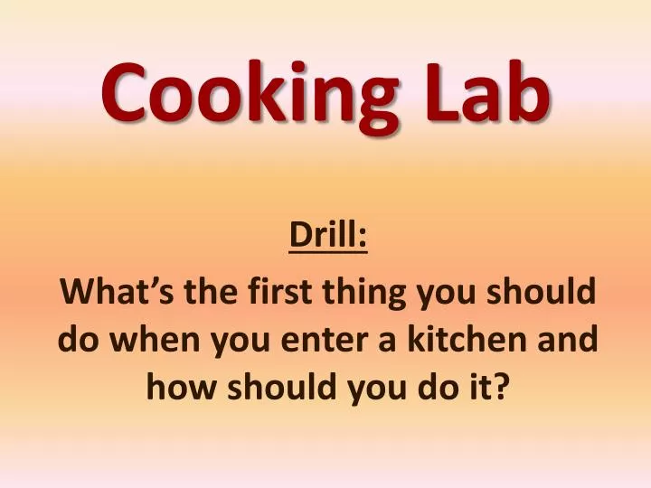 cooking lab