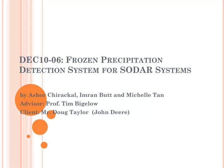 dec10 06 frozen precipitation detection system for sodar systems