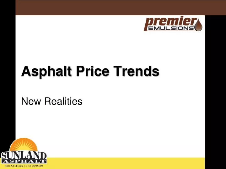 asphalt price trends