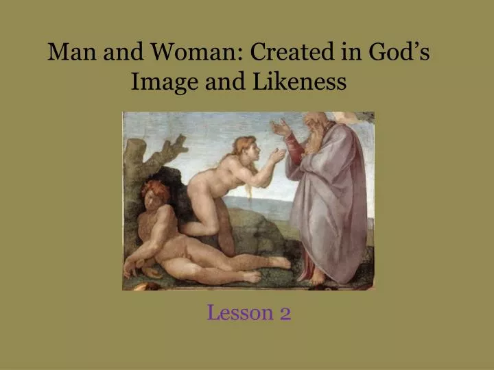 man and woman created in god s image and likeness