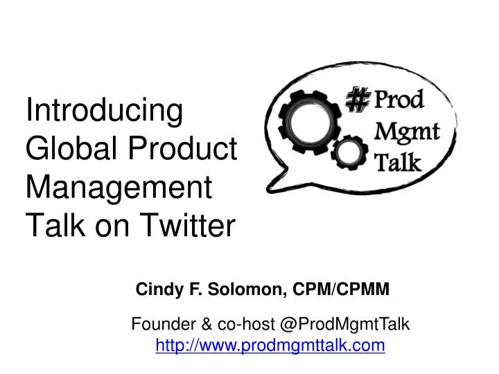 introducing global product management talk on twitter