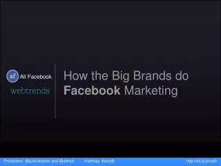 How the Big Brands do Facebook Marketing