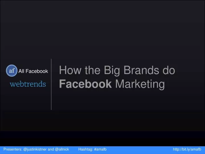 how the big brands do facebook marketing