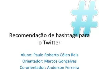 recomenda o de hashtags para o twitter