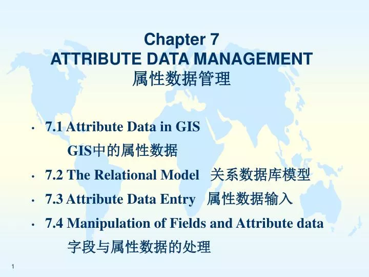 chapter 7 attribute data management