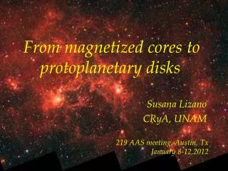From magnetized cores to protoplanetary disks