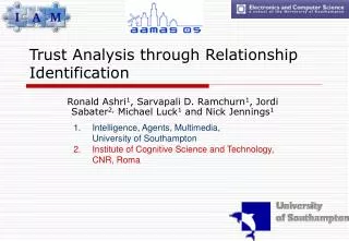 Trust Analysis through Relationship Identification
